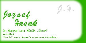 jozsef hasak business card
